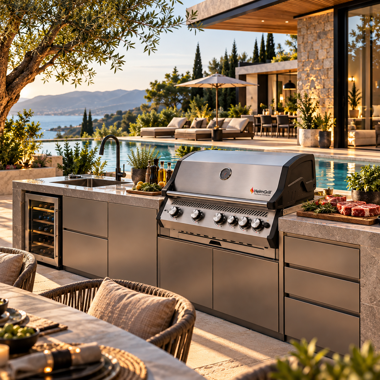 HELMGRILL FORGE B4 – 4 Brülörlü Ankastre Gazlı Barbekü - Görsel 10