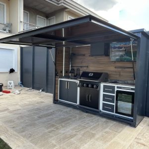 Çanakkale Shelter 300: Gazlı Barbekülü Kapalı Bahçe Mutfağı
